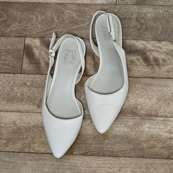 COPY - Naturalizer Womens Banks Slingback Dorsey Flat - Size 8 Soft Nude - Picture 2 of 5
